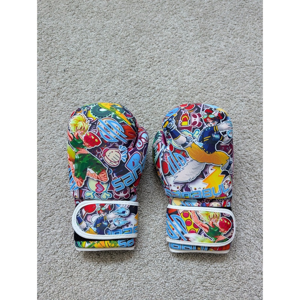 Sanabul Sticker Bomb Fury Fist Boxing Gloves Kids 8 oz Multi-Color Hook & Loop